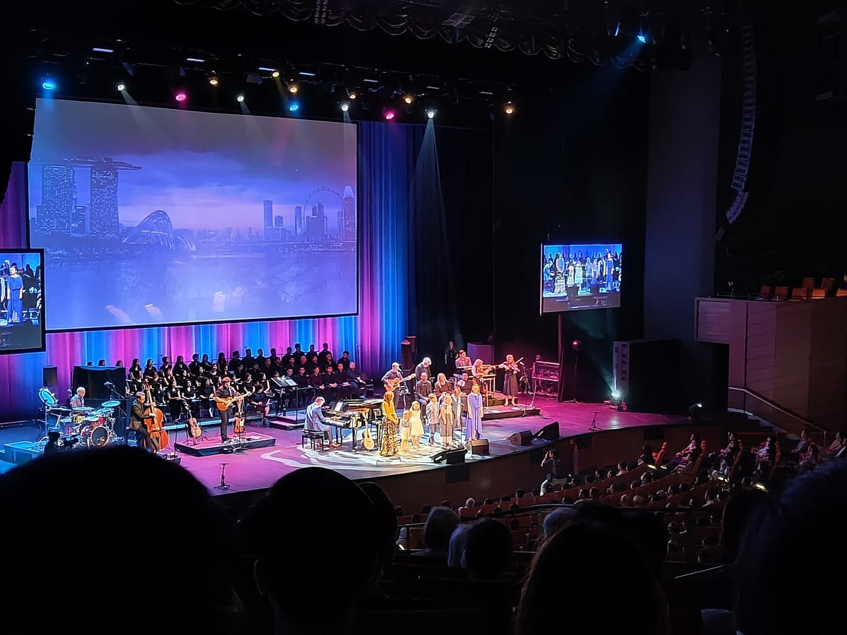 A live concert seen from the audience at The Star Theatre in Singapore on 24 June 2023; it is an archival image of The Gettys, not Official Hige Dandism’s 2026 concert.